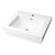 ALFI brand Semi Recessed Ceramic Sink with Faucet Hole, 24'' Rectangular White Sink Product Angle View