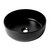 ALFI brand Above Mount Ceramic Sink, Black Matte Round Sink Product Front View