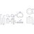 ALFI brand ABCO1022 5 Piece Solid Concrete Gray Matte Bathroom Accessory Set, 7-1/2" W x 2-3/4" D x 2-1/2" H