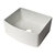 ALFI brand ABFC2420-W White Smooth Curved Apron 24'' x 20'' Single Bowl Fireclay Farm Sink with Grid, 24" W x 20" D x 10" H
