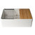 ALFI brand ABFS3020-W White Smooth Apron Workstation 30'' x 20'' Single Bowl Step Rim Fireclay Farm Sink with Accessories, 30" W x 20" D x 10" H