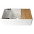 ALFI brand ABFS3320S-W White Smooth Apron Workstation 33'' x 20'' Single Bowl Step Rim Fireclay Farm Sink with Accessories, 33" W x 20" D x 10" H