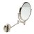 ALFI brand 8" Round Wall Mounted 5X Magnify Cosmetic Mirror in Brushed Nickel, 9-7/8" Diameter x 10-1/4" D x 12-1/8" H