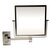 ALFI brand 8'' Square Wall Mounted 5X Magnify Cosmetic Mirror, Brushed Nickel Product Front View