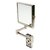 ALFI brand 8'' Square Wall Mounted 5X Magnify Cosmetic Mirror, Brushed Nickel Product Angle View