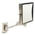 ALFI brand 8'' Square Wall Mounted 5X Magnify Cosmetic Mirror in Brushed Nickel, 8'' W x 17-1/8'' D x 12-7/8'' H