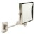 ALFI brand 8" Square Wall Mounted 5X Magnify Cosmetic Mirror in Brushed Nickel, 8" W x 17-1/8" D x 12-7/8" H