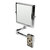 ALFI brand 8'' Square Wall Mounted 5X Magnify Cosmetic Mirror, Polished Chrome Product Angle View