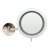 ALFI brand Wall Mount Round 9" 5X Magnifying Cosmetic Mirror with Light in Brushed Nickel, 9" Diameter x 15-1/2" D 