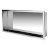 24" x 12" Polished Stainless Steel Empty Angle View