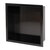 ALFI brand 12'' x 12'' Brushed Black PVD Stainless Steel Square Single Shelf Shower Niche, Product Angle View