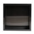 ALFI brand 12'' x 12'' Brushed Black PVD Stainless Steel Square Single Shelf Shower Niche, Product Empty Front View