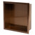 ALFI brand ABNP1212-BC 12'' x 12'' Square Single Shelf Shower Niche, 12'' W x 12'' D x 4'' H, 12'' x 12'' Brushed Copper Single Shelf, Angle View