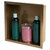 ALFI brand ABNP1212-BG 12'' x 12'' Square Single Shelf Shower Niche, 12'' W x 12'' D x 4'' H, 12'' x 12'' Brushed Gold Single Shelf, Product Angle In Use View