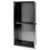 ALFI brand ABNP1224-BB 12'' x 24'' Vertical Double Shelf Shower Niche, 12'' W x 24'' D x 4'' H, 12'' x 24'' Brushed Black Double Shelf, Product Angle Empty View