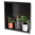 ALFI brand 16'' x 16'' Brushed Black PVD Steel Square Single Shelf Shower Niche, Product Angle View
