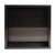 ALFI brand 16'' x 16'' Brushed Black PVD Steel Square Single Shelf Shower Niche, Product Empty Front View