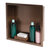 ALFI brand 16'' x 16'' Brushed Copper PVD Steel Square Single Shelf Shower Niche