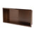ALFI brand 24'' x 12'' PVD Stainless Steel Horizontal Single Shelf Shower Niche, Brushed Copper Product Empty Angle View