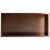 ALFI brand ABNP2412-BC 24'' x 12'' Horizontal Single Shelf Shower Niche, 24'' W x 12'' D x 4'' H, 24'' x 12'' Brushed Copper Single Shelf, Front View