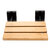 Teak Bench - Black Matte - Square Brackets