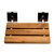 ALFI brand 16'' Folding Teak Wood Shower Seat Bench with Square Wall Mounted Brackets, Teak Seat w/ Chrome Brackets Product Overhead View