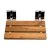 Teak Bench w/ Polished Chrome Square Brackets
