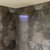 Alfi brand 20'' W Round Wall Shower Arm, Brushed Nickel Installed Bathroom In Use View