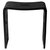 Alfi brand Modern Silhouette Solid Surface Resin Bathroom / Shower Stool, Seat Weight Capacity: 330 lbs, Black Matte Front View