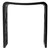 Alfi brand Modern Silhouette Solid Surface Resin Bathroom / Shower Stool, Seat Weight Capacity: 330 lbs, Black Matte Front View 2