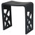 Alfi brand Modern Silhouette Solid Surface Resin Bathroom / Shower Stool, Seat Weight Capacity: 330 lbs, Black Matte Angle View