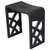Alfi brand Modern Silhouette Solid Surface Resin Bathroom / Shower Stool, Seat Weight Capacity: 330 lbs, Black Matte Overhead Angle View