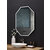 Ancerre Designs Otto 24'' W x 40'' H LED Octagon Black Framed Mirror with Bluetooth and Digital Display, 110V, 2800 & 6000K Color Temperature, Angle View 2