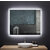 Ancerre Designs Frysta 48'' W x 40'' H LED Frameless Rectangualar Mirror with Dimmer and Defogger, 110V, 6000K Color Temperature, LED On Front View