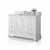 Ancerre Designs Audrey 48'' White / Italian Carrara Top / Gold Hardware - Angle View