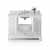 Ancerre Designs Audrey 48'' White / Italian Carrara Top / Gold Hardware - Front Open View 1