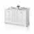 Ancerre Designs Audrey 60'' White / Italian Carrara Top / Gold Hardware - Angle View