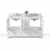 Ancerre Designs Audrey 60'' White / Italian Carrara Top / Gold Hardware - Front Open View 1