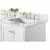 Ancerre Designs Audrey 60'' White / Italian Carrara Top / Gold Hardware - Close-Up-Top View 2