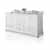 Ancerre Designs Audrey 72'' White / Italian Carrara Top / Gold Hardware - Angle View