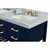 Heritage Blue /Italian Carrara Top / Gold Hardware - Close - Up-Top View 1