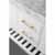 White / Italian Carrara Top / Gold Hardware - Close - Up-Drawers View 1
