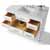 White / Italian Carrara Top / Gold Hardware - Open Angle