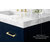 Ancerre Designs Elizabeth 60'' Double Sink Bath Vanity in Heritage Blue with Italian Carrara White Marble Vanity top and (2) White Undermount Basins with Gold Hardware, 60''W x 22D x 34-1/2''H