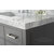 Ancerre Designs Elizabeth 60'' Double Sink Bath Vanity in Sapphire Gray with Italian Carrara White Marble Vanity top and (2) White Undermount Basins, 60''W x 22D x 34-1/2''H