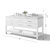 Ancerre Designs Elizabeth 60'' Double Sink Bath Vanity in White with Italian Carrara White Marble Vanity top and (2) White Undermount Basins, 60''W x 22D x 34-1/2''H