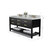 Ancerre Designs Elizabeth 72'' Double Sink Bath Vanity in Black Onyx with Italian Carrara White Marble Vanity top and (2) White Undermount Basins with Gold Hardware, 72''W x 22''D x 34-1/2''H
