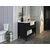 Ancerre Designs Hayley 48'' Bath Vanity Set w/ Cabinet Base in Black Onyx, Italian Carrara White Marble Vanity Top, and White Farmhouse Apron Basin