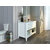 Ancerre Designs Hayley 48'' Bath Vanity Set w/ Cabinet Base in White, Italian Carrara White Marble Vanity Top, and White Farmhouse Apron Basin