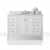 Ancerre Designs Maili 48'' White / Italian Carrara Top - Display View